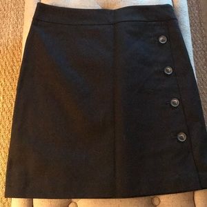 Ann Taylor factory cotton blend skirt black 6